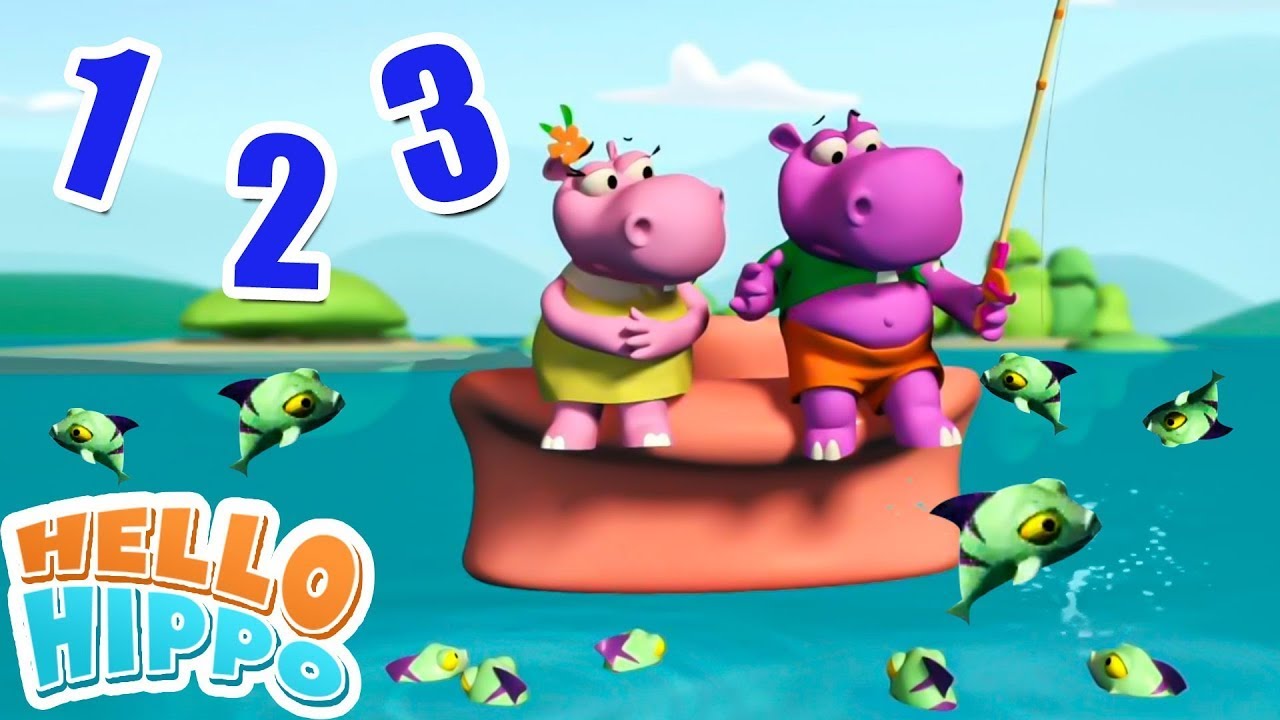 🐟🎶 1,2,3,4,5 Once I Caught a Fish Alive! | Learn Numbers with Hello Hippo