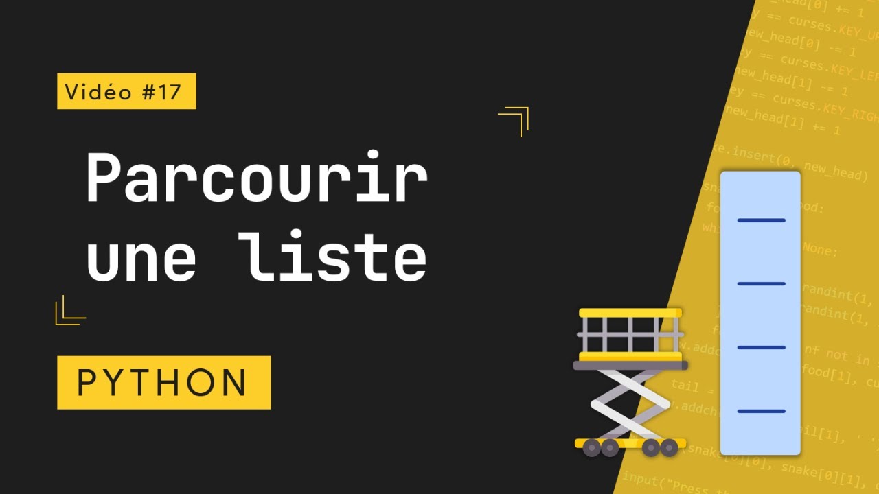 Python 17 : Parcourir une liste avec for, range, enumerate et zip - Les opérateurs in et not in