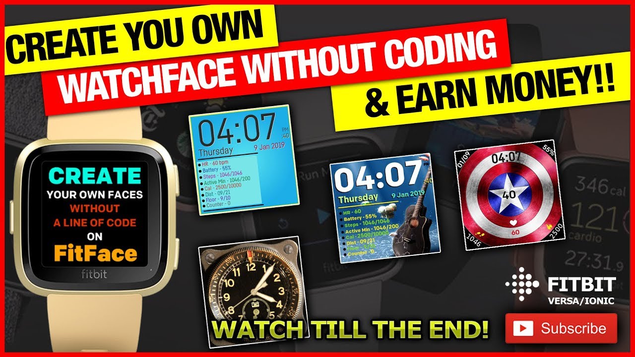 How to create custom Watch face & EARN MONEY for Fitbit Sense, 3, 2, lite