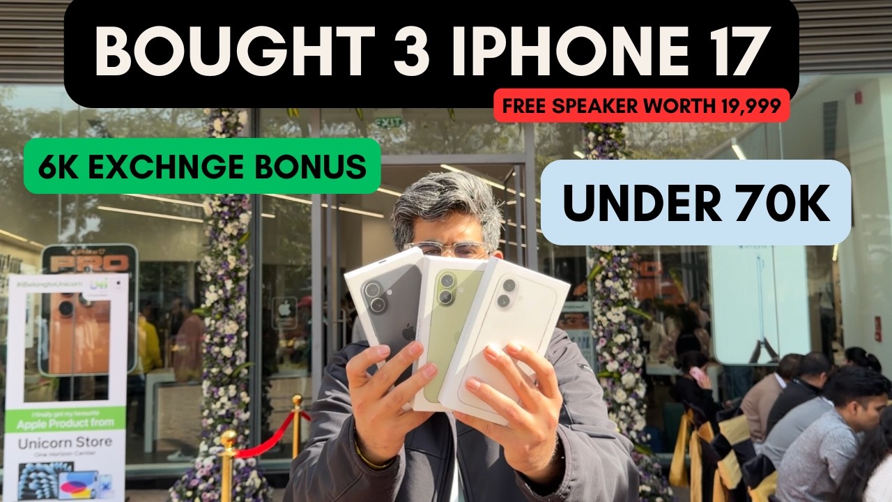 Bought 3 iPhone 17 under 70K | Free 19,999 Speaker | Superb offline deal live