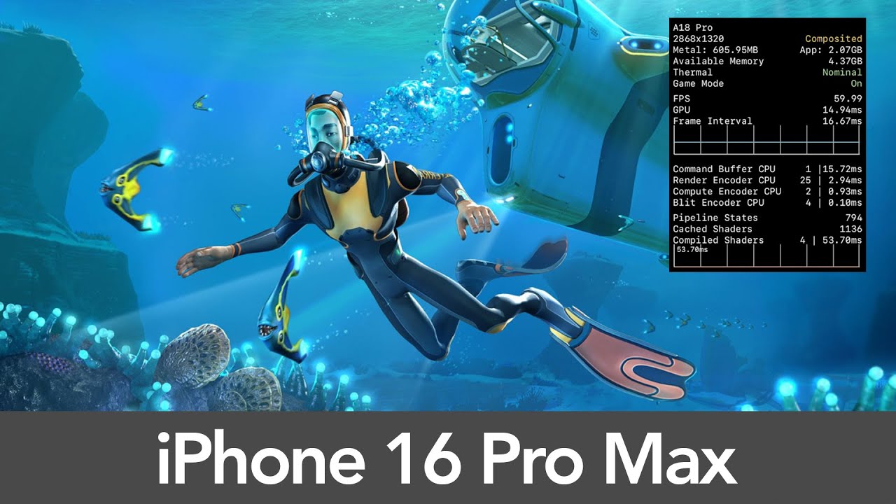 iPhone 16 Pro Max Subnautica - Performance