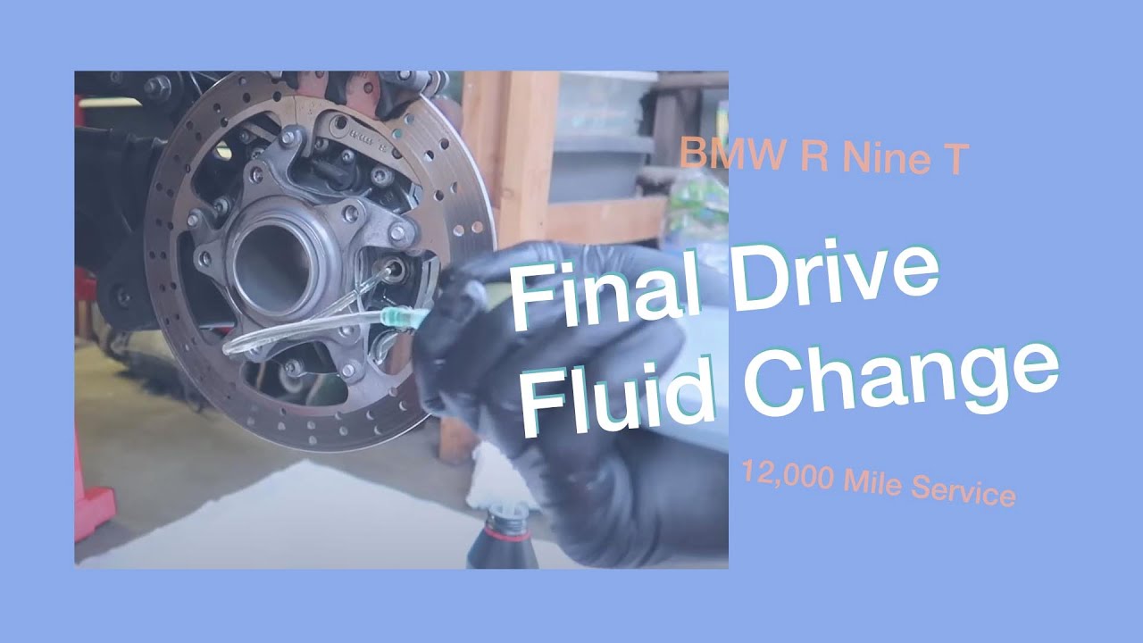 BMW R Nine T Scrambler Final Drive Fluid Change. 12,000 mile service.