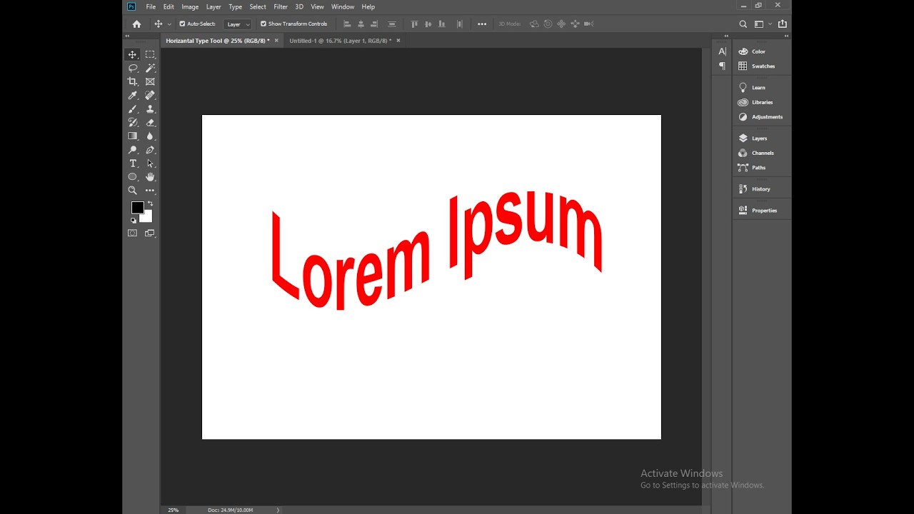 Class # 25 Adobe Photoshop Font_Font Size_Left  Align Text_Right Align Text_Wrap Text