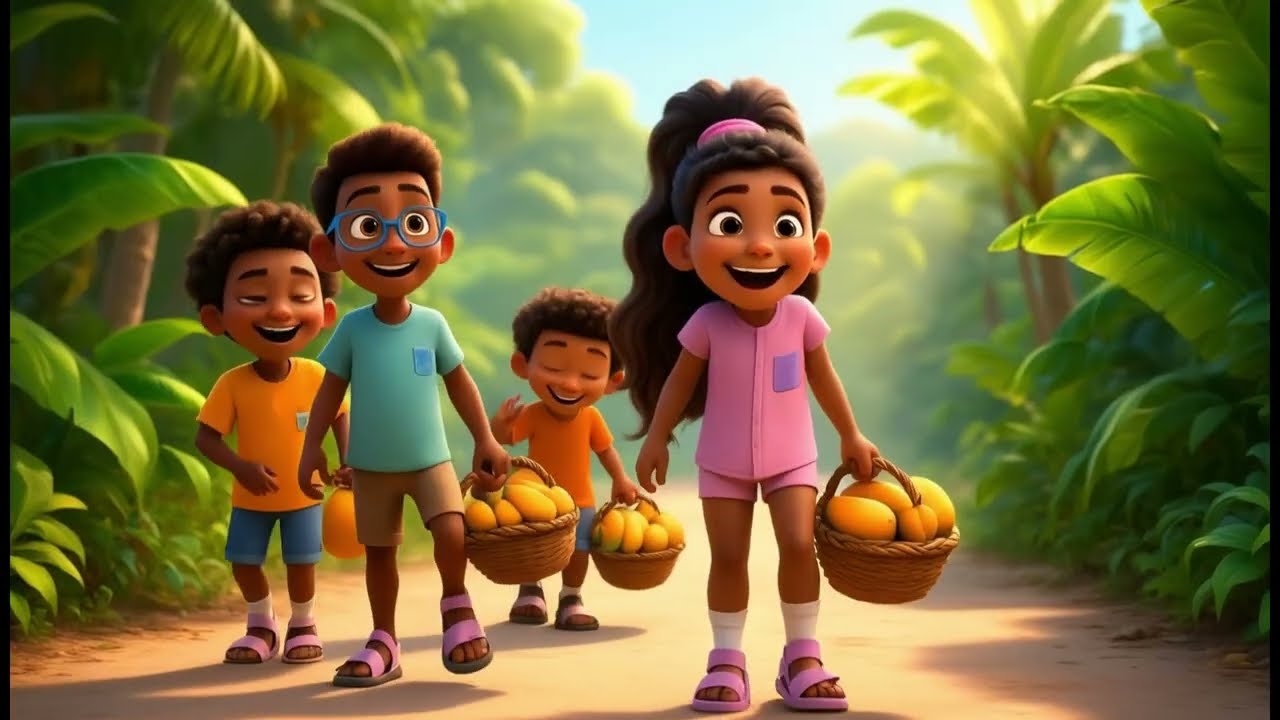The Mango Tree Party 🌴 | Kids Cartoon & Fun Song About Sharing | Tropical Kids