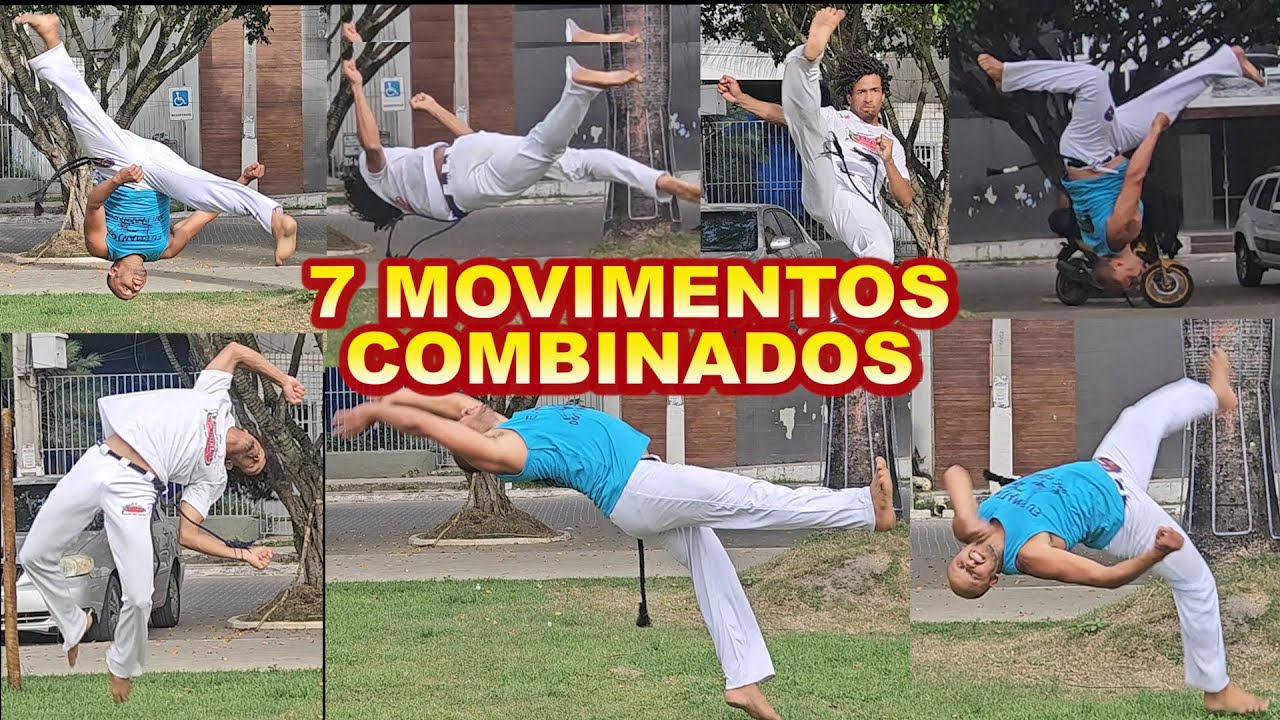 7 movimentos combinados de capoeira com Mestre Koioty e Graduado Xaréu fazendo