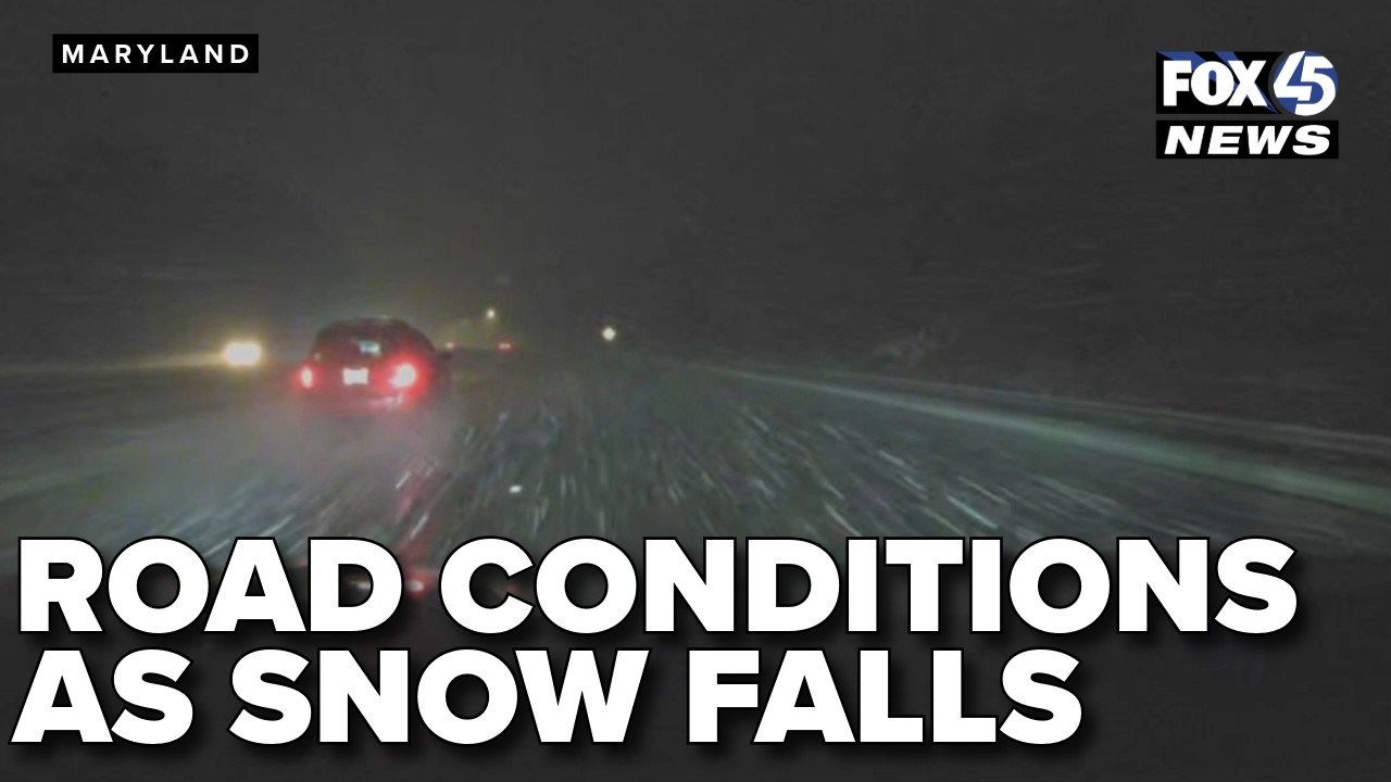 Road conditions: Mobile Trak from Annapolis to Towson as a winter storm impacts parts of Maryland