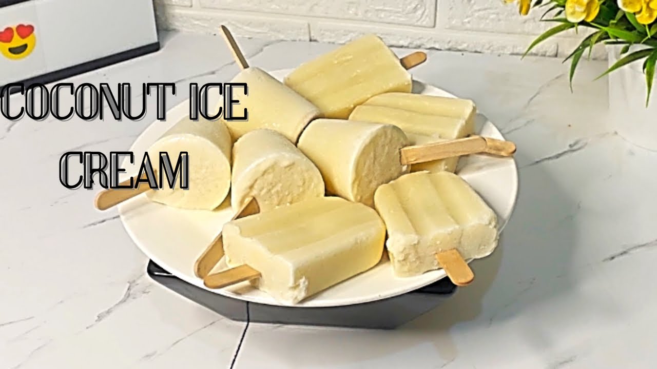 HOW TO MAKE COCONUT ICE CREAM/ ABELE WALLS WITH JUST 3 INGREDIENTS