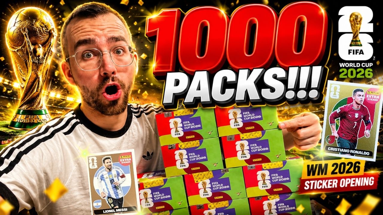 1000 PACKS 1500 &euro; (7000 Sticker!!!) Panini FIFA WORLD CUP 2026 WM 2026 Stickers