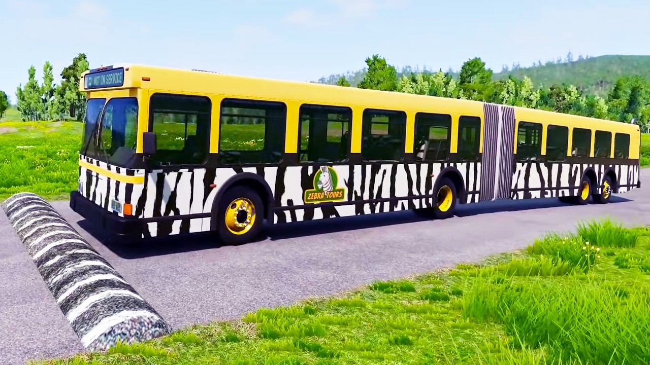Bus And Trucks Vs Massive Speed Bumps #1 - BeamNG.Drive