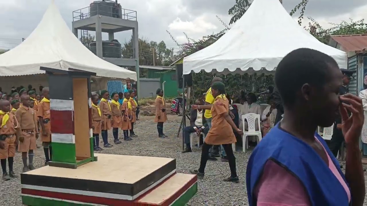 Guard of honour and drills showcased by Joy gardens scouts