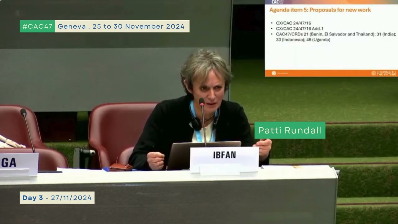 #CAC47 - New Codex standard on baby foods - IBFAN statement (2024)