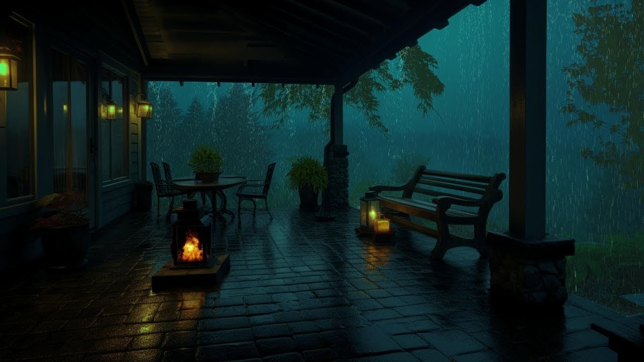 Rain Sounds For Sleeping - 99% Instantly Fall Asleep With Rain And Thunder Sound At Night
