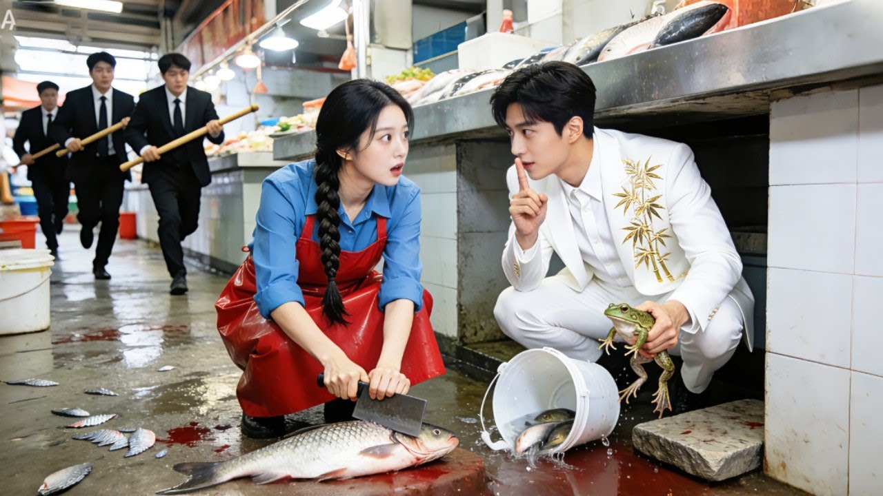 追いかけられていた社長を、心優しい魚屋がカゴの中に隠してくれました！社長は彼女に一目惚れしてしまいました。#ceo