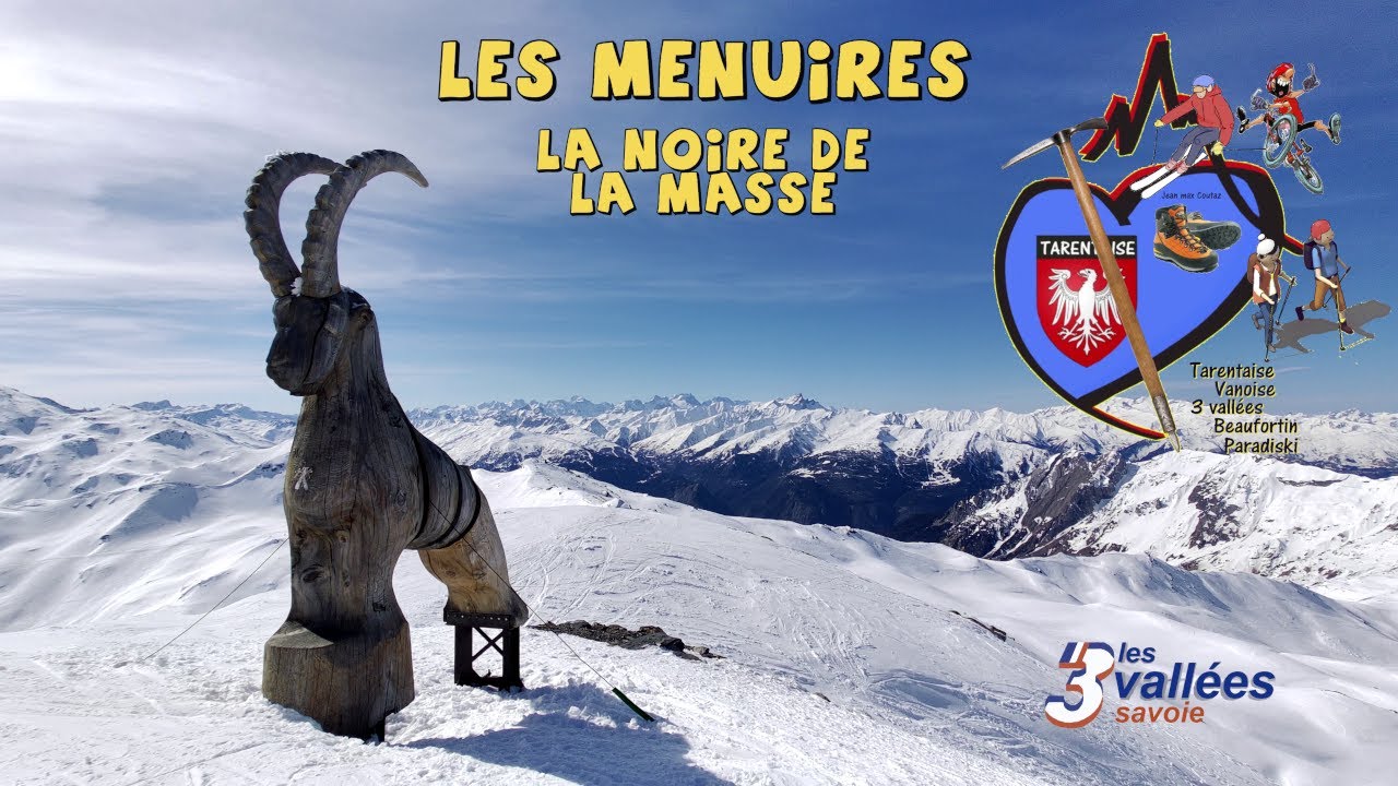 3 Vallées, les Ménuires, la noire de la masse