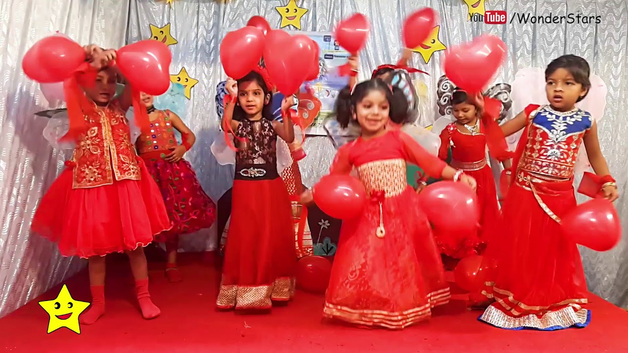 Annual Day 2017 : MY Red Balloon girls group dance - Wonder Stars