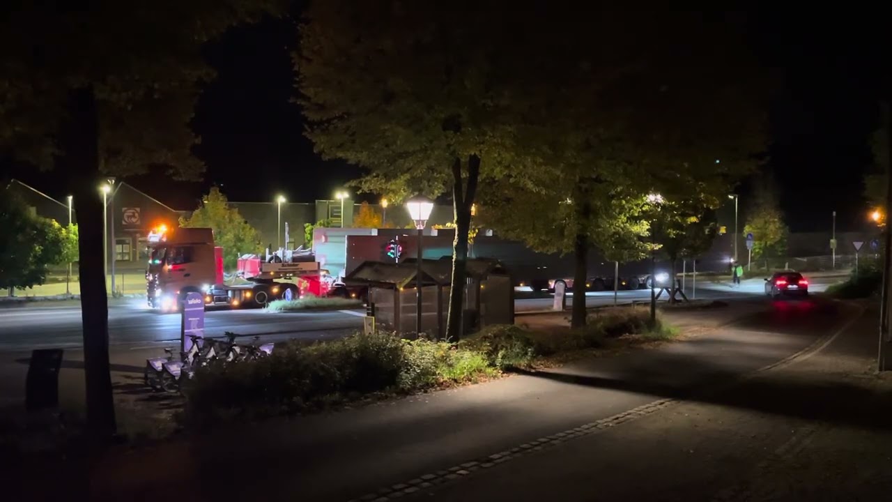 Scheder Schwertransporte mit Brückenteil für A45 Lüdenscheid Ruppichteroth B478 09.10.2025 23:24Uhr
