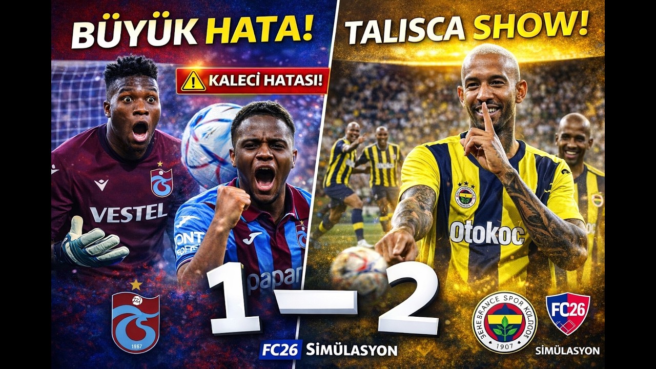 TRABZONSPOR 1-2 FENERBAHÇE! 😱 KALECİ HATASI MAÇI BİTİRDİ | FC26 SİMÜLASYON