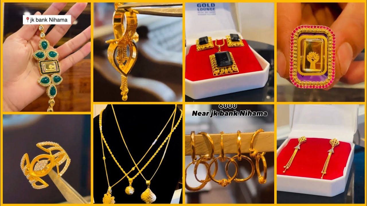 light weight gold jewellery 🍁 || Gold earrings | Gold pendant designs