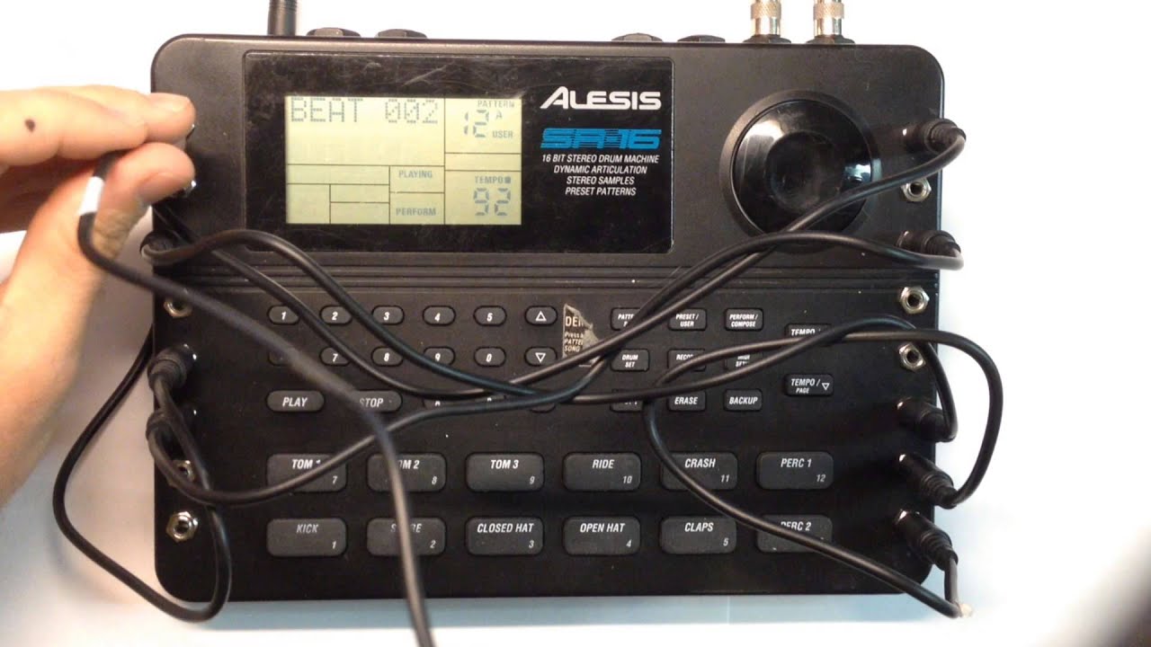 circuit bent alesis sr16 drum machine