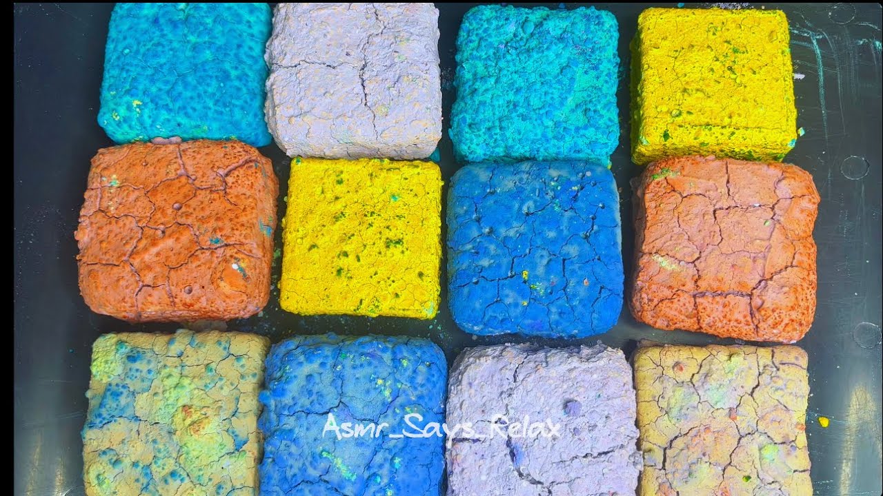 ASMR | Mass Colorful Pasted Gym Chalk Crush