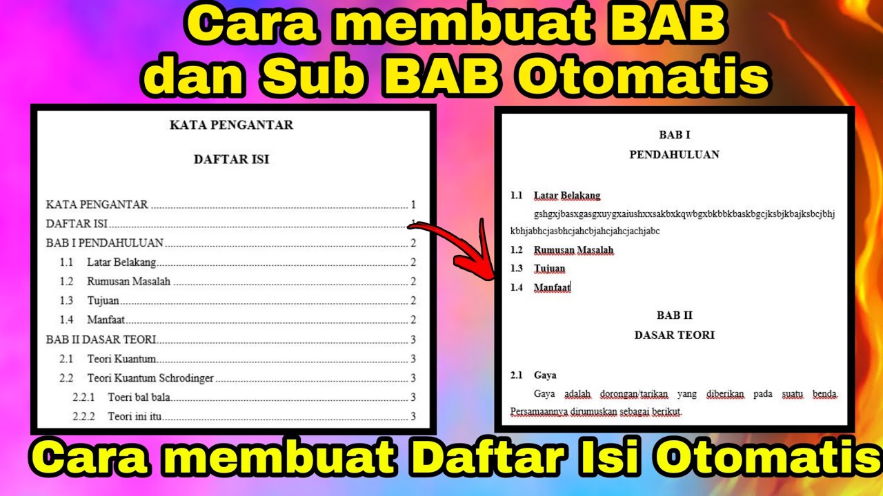 Cara Membuat BAB dan Daftar Isi OTOMATIS (Multilevel List dan Heading)