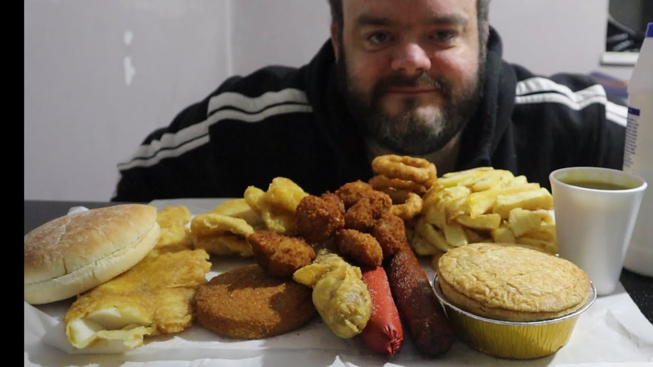 Fish and chips feast mukbang uk