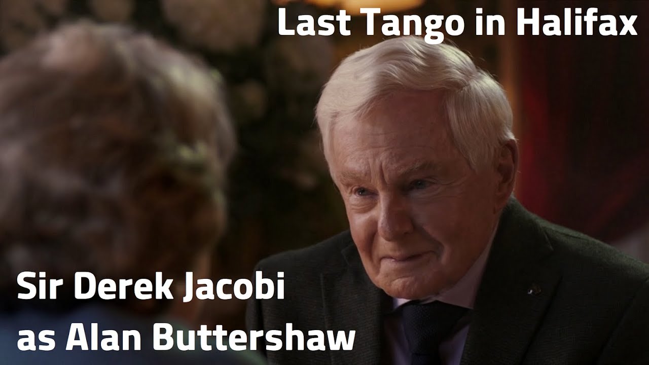 Sir Derek Jacobi as Alan Buttershaw in Last Tango in Halifax with background music