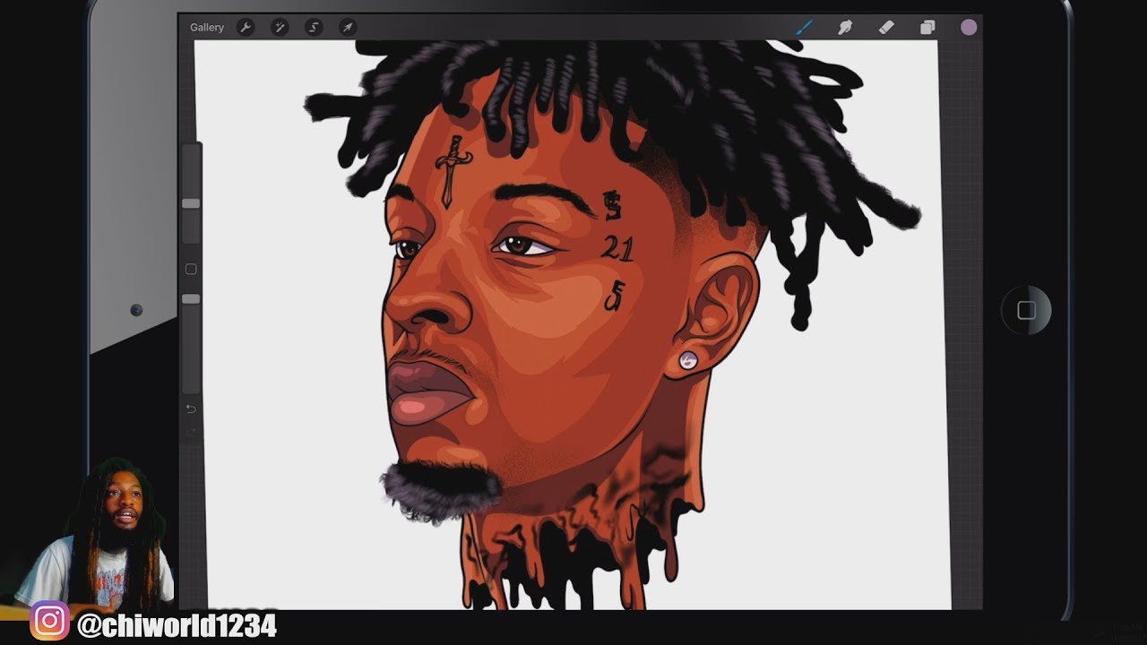 21 Savage — КАК СОЗДАТЬ СЕБЯ В МИНИ-МУЛЬТФИЛЬМЕ / ВЕКТОРНЫЙ СТИЛЬ / РУКОВОДСТВО ПО PROCREATE