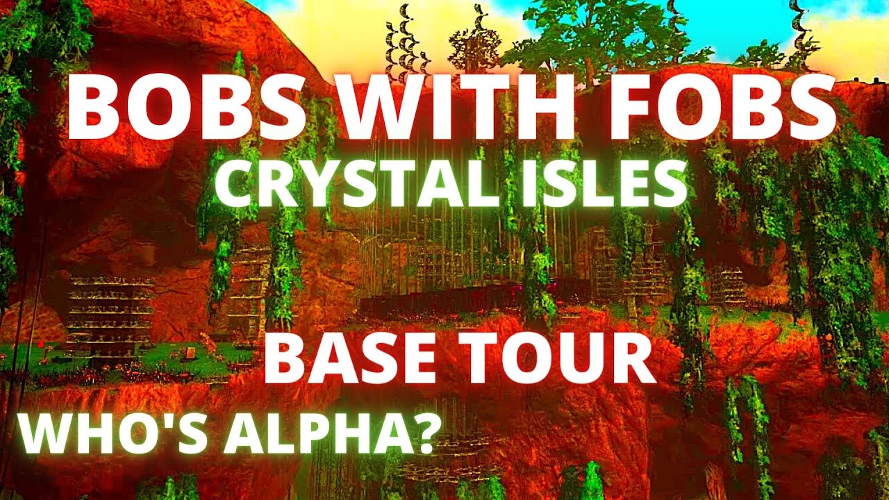 Ark Floating Islands | Base tour | Crystal isles | ARK PVP | ark base design