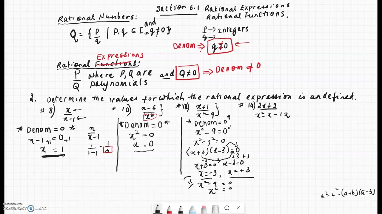 MTH100 Section 6.1 Rational Expressions Part 2