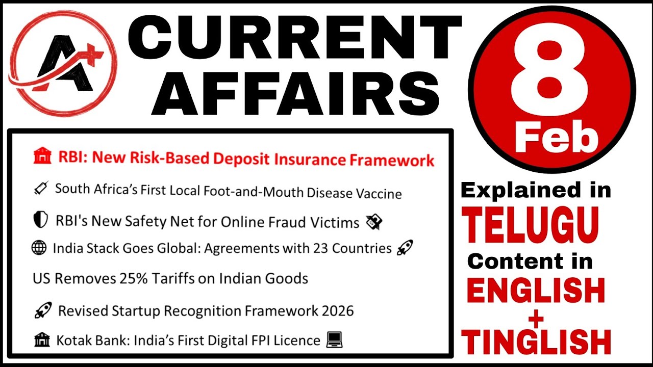 8 Feb | Current Affairs in TELUGU | AffairsPlus
