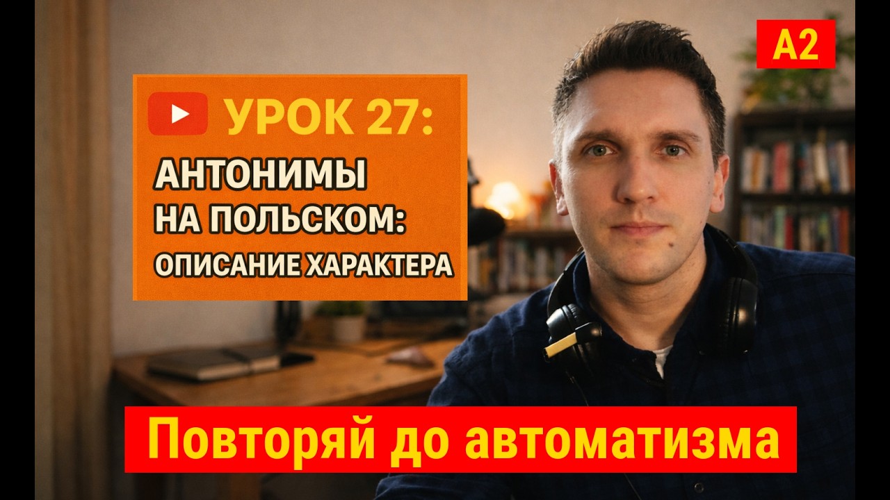 Антонимы на польском: описание характера | Урок 27 - А2