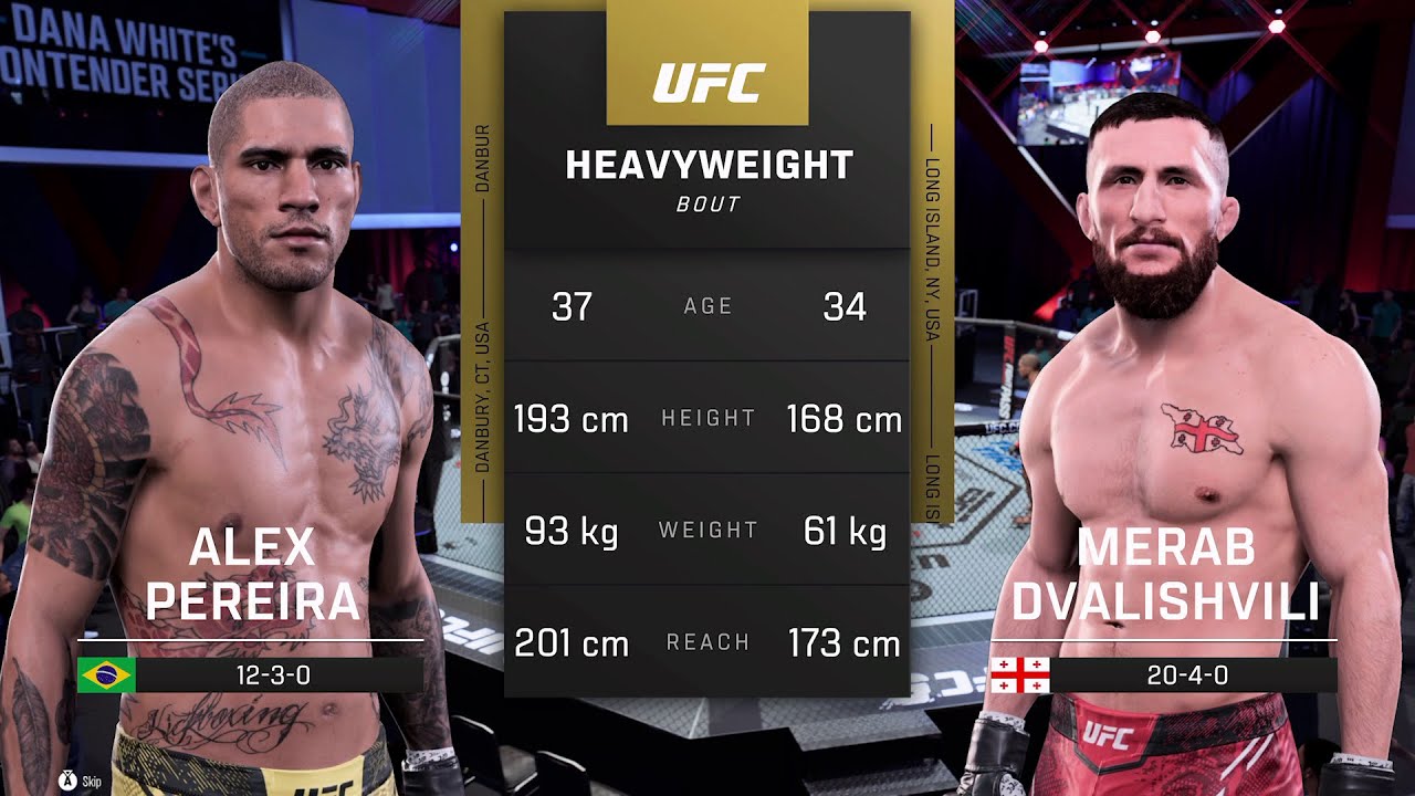 ALEX PEREIRA v MERAB DVALISHVILI / Men's Openweight Tournament Last 256 / UFC 3