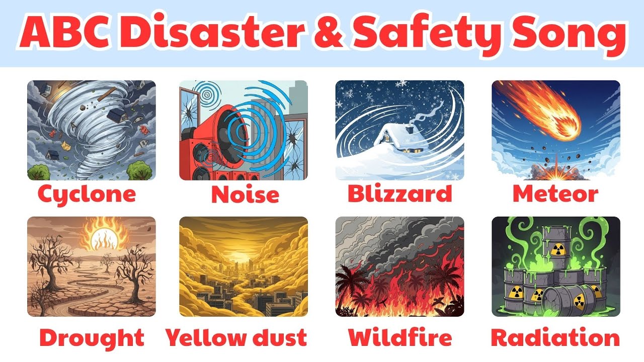 🌍 ABC Disaster & Safety Song for Kids | Learn Alphabet with Disasters & Safety Tips 🎶🧡