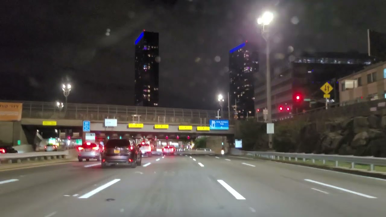 4k ASMR late night New York highway drive (no talking, no music)