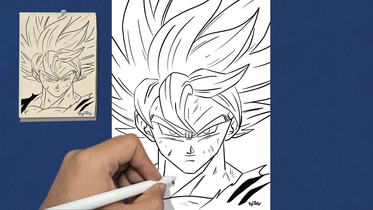 LINEART #3 CÓMO DIBUJAR A GOKU SSJ 