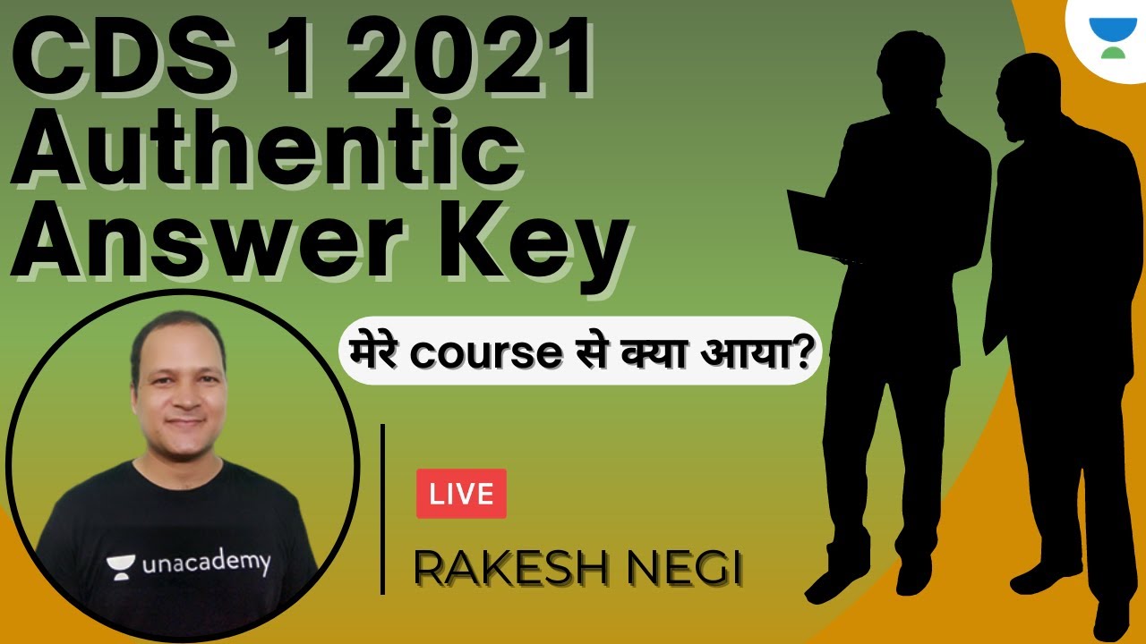 CDS 1 2021 Authentic Answer Key | General Studies Answer Key for CDS 1 2021 | GS by Rakesh Negi