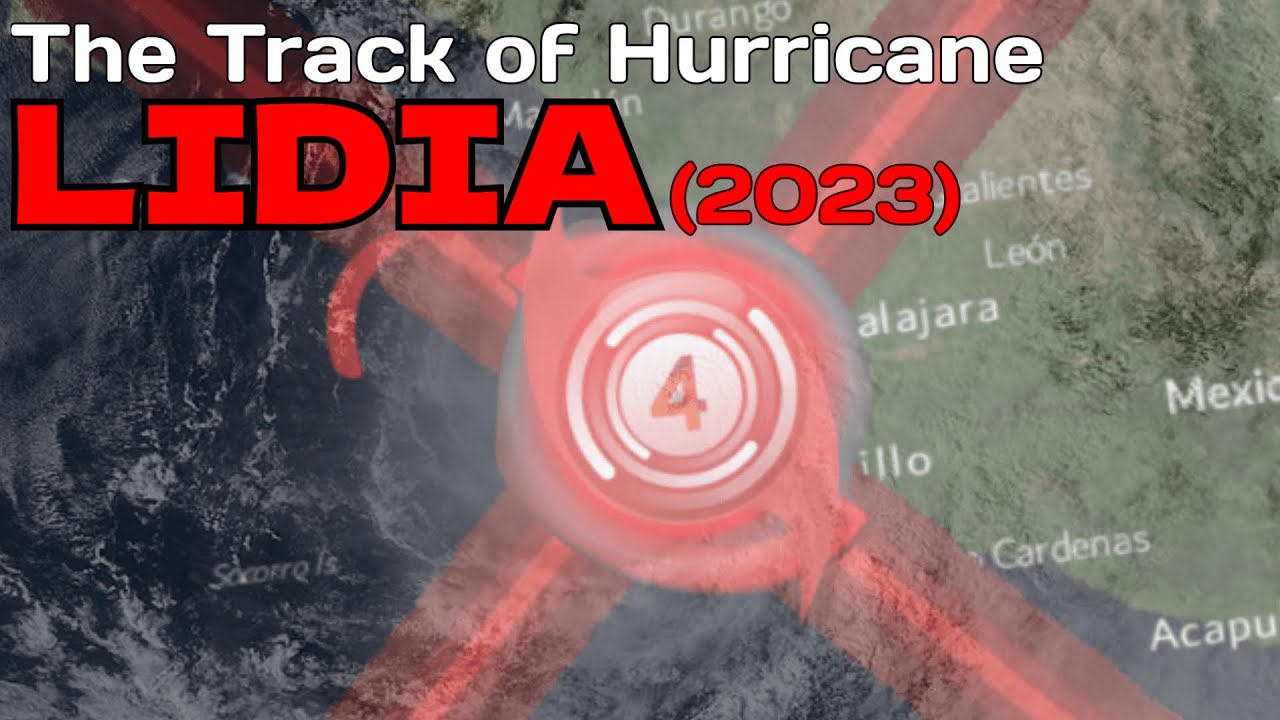 The Track of Hurricane Lidia (2023)
