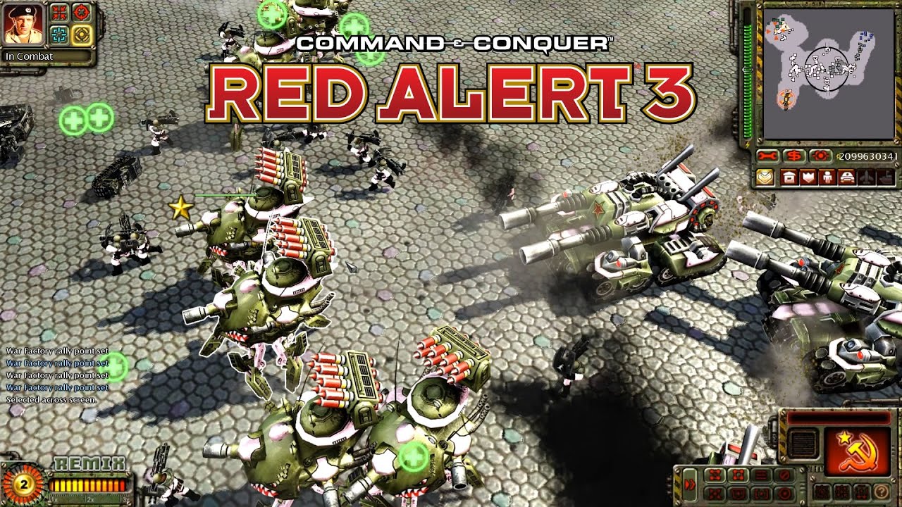 Red Alert 3 Remix MOD Soviet 2V4 in Map with Unlimited Credits | Spam Fast or Defeated!