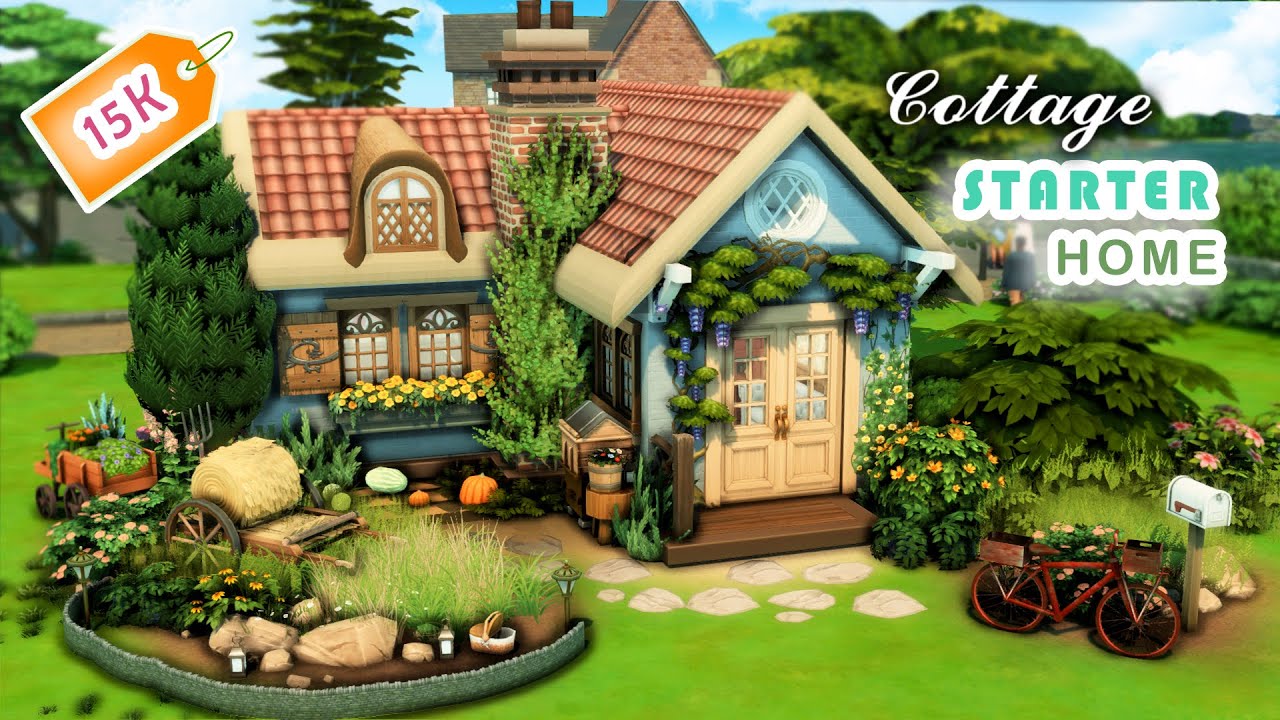 Cottage Living Starter home sims 4  || Speed build