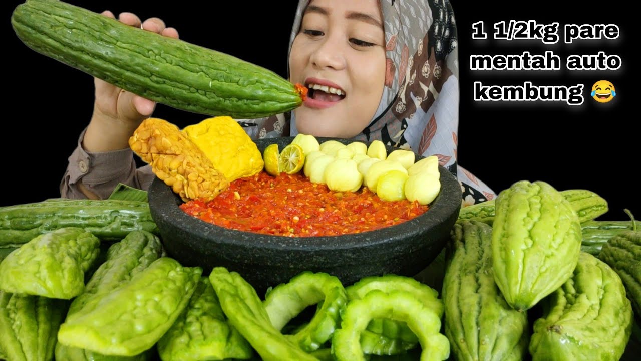 RUJAK PARE MENTAH 1,5 KG AUTO KEMBUNG 😂!!!