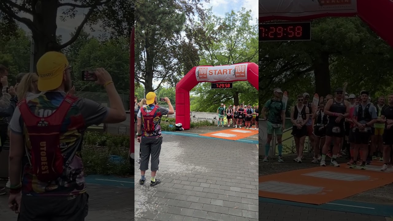 Start der 4er Staffeln - 100 Meilen Berlin - Mauerweglauf 2024