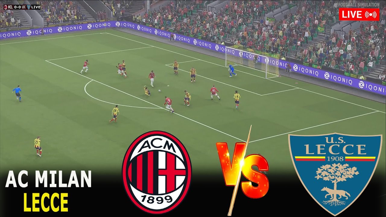 🔴LIVE : AC Milan vs Lecce | Italian Serie A 2025/26 | eFootball PES 21 Full Match Simulation