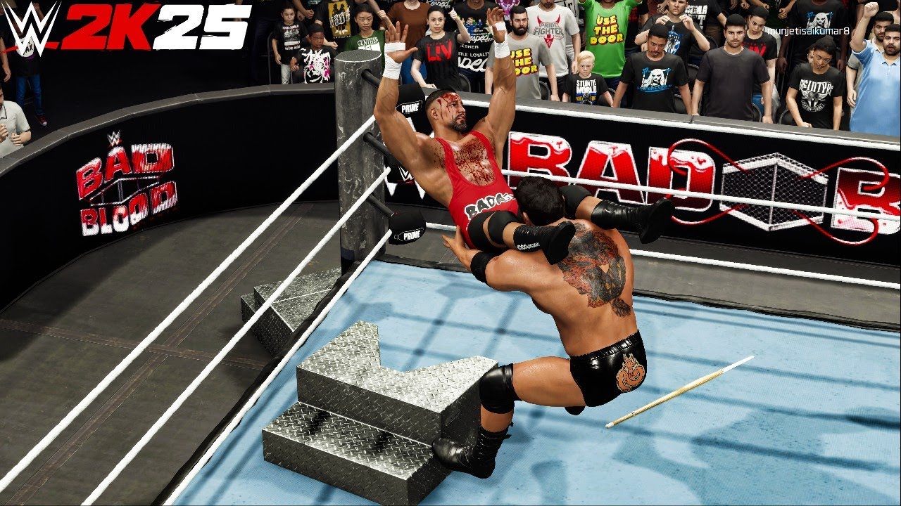 Full Match - Batista '05 vs Bron Breakker: Extreme Rules Match at Bad Blood | WWE 2k25 