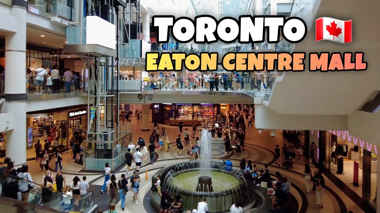 Toronto Eaton Centre Mall Walking Tour Canada 4k #torontolife