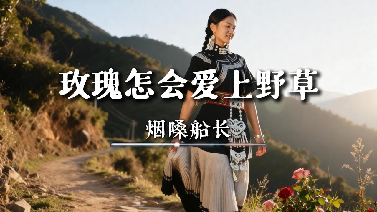 烟嗓船长 - 玫瑰怎会爱上野草｜Yan Sang Chuan Zhang - Rose How Could It Love The Weed【🎧AI高质音乐｜拼音动态歌词】