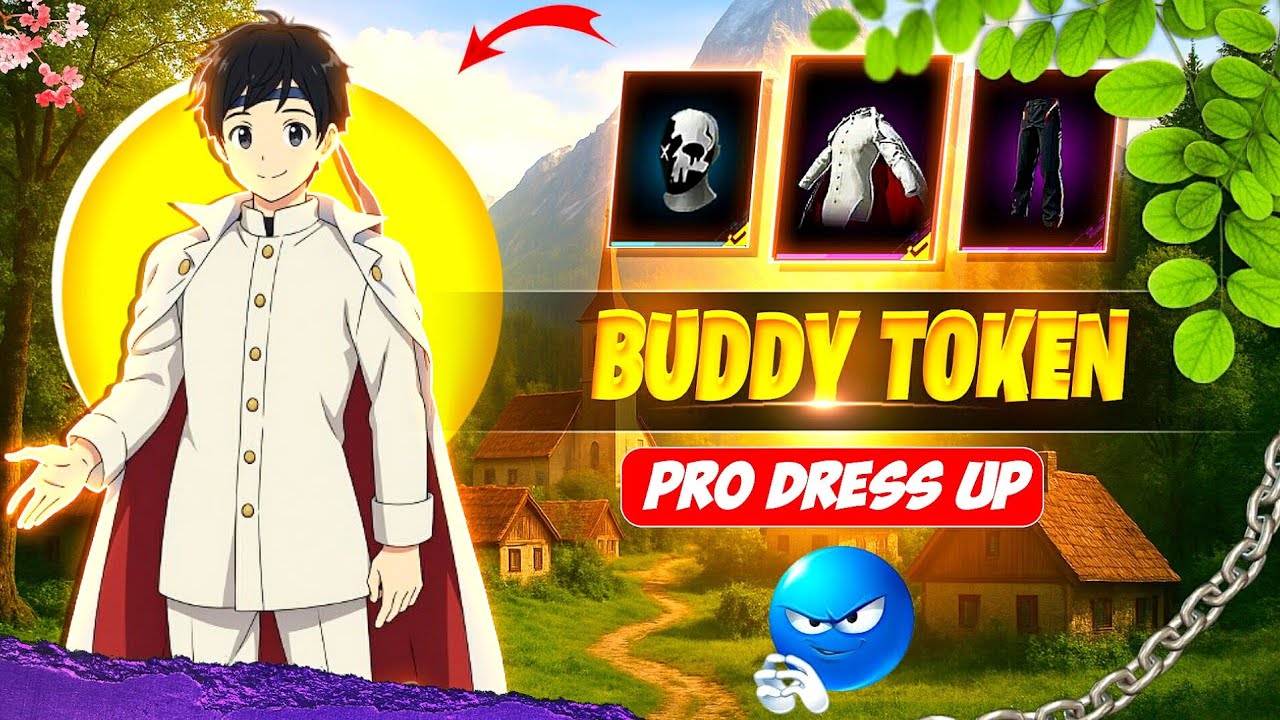 I Found Most Unique Buddy token dress combination 😍| no top up dress combination |free fire dress up