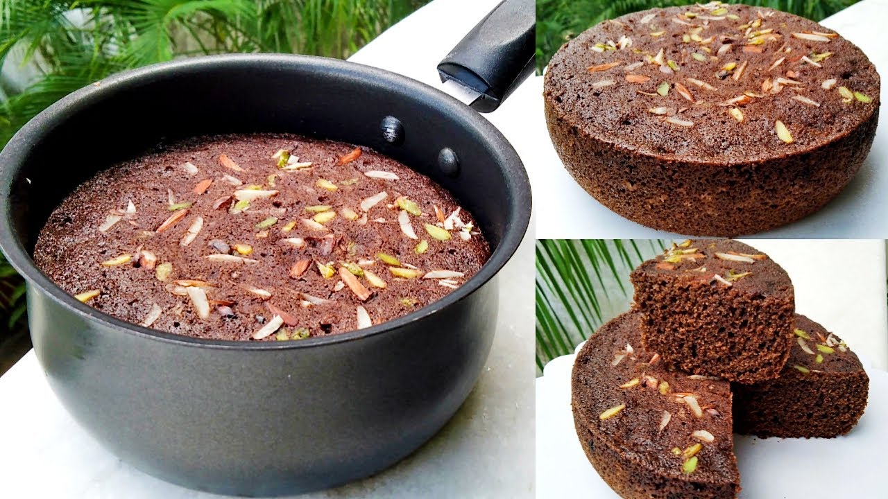 Suji Chocolate Cake In Sauce Pan | Without Oven, Maida Chocolate Suji Cake Semolina Chocolate Cake
