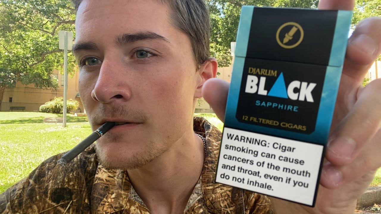 Smoking a Djarum Black Sapphire Menthol Clove Cigarette - Review