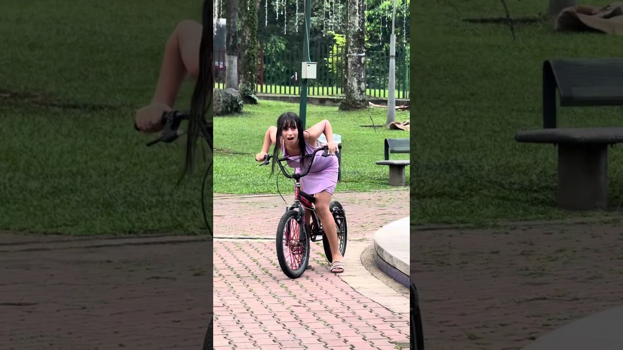 La bici 🚲 sorpresa 🎉 con final 😨feliz 🙂 😹😹broma de humor 🥰